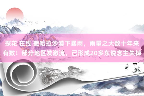 探花 在线 撒哈拉沙漠下暴雨，雨量之大数十年来有数！部分地区发激流，已形成20多东说念主失掉
