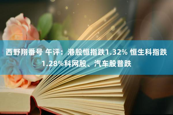 西野翔番号 午评：港股恒指跌1.32% 恒生科指跌1.28%科网股、汽车股普跌