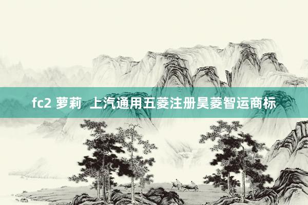 fc2 萝莉  上汽通用五菱注册昊菱智运商标