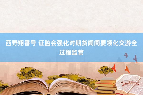 西野翔番号 证监会强化对期货阛阓要领化交游全过程监管